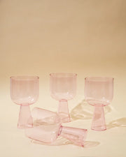 Aria Pink Glass Dessert Bowls - 3 x 5.75 Inches, 9.45 oz (Copy)