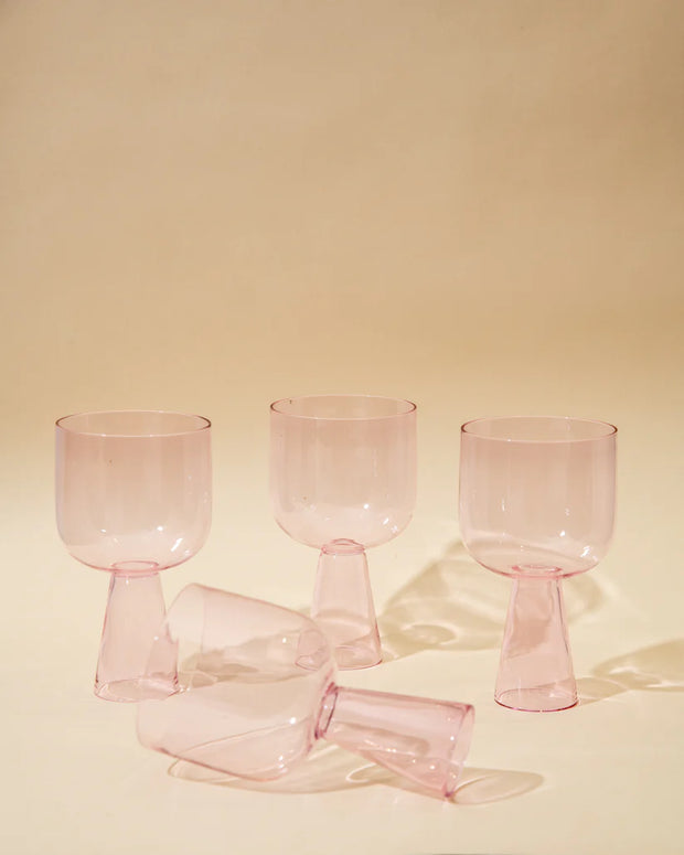 Aria Pink Glass Dessert Bowls - 3 x 5.75 Inches, 9.45 oz (Copy)