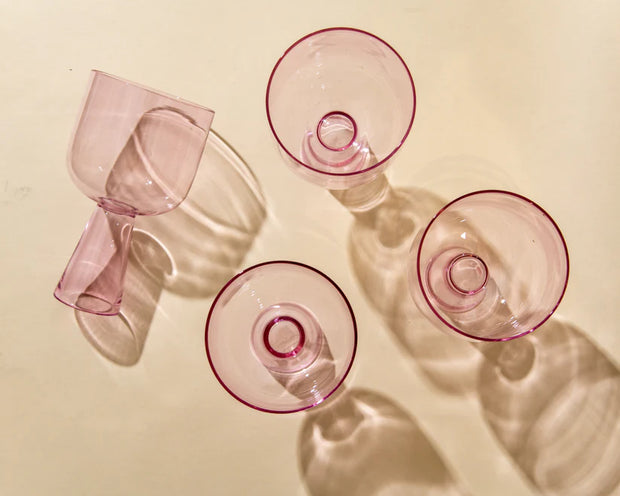 Aria Pink Glass Dessert Bowls - 3 x 5.75 Inches, 9.45 oz (Copy)