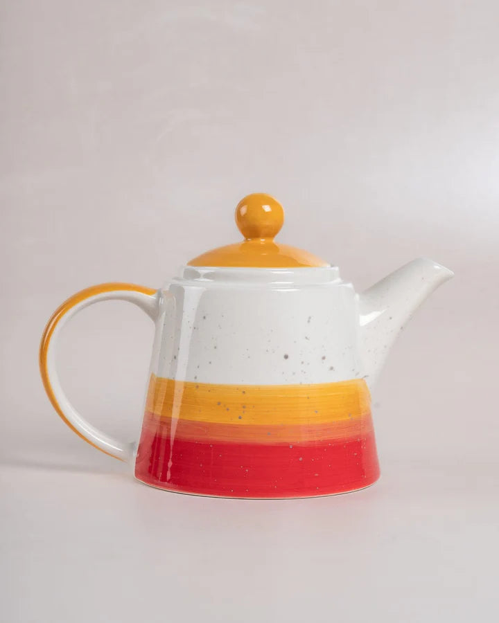 Handpainted Ceramic Tea for One, Multi- 7.4 x 6.6 x 5.11 Inch