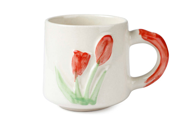 Spring Tulip Ceramic Mug - 3.8 x 3.5 Inches