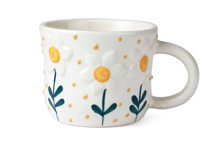 Sunshine Bloom Ceramic Mug - 3 x 4 Inches