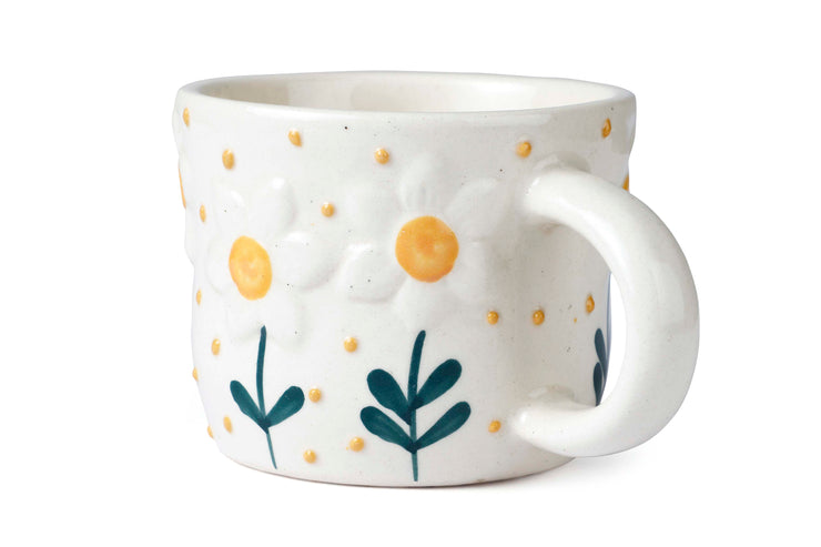 Sunshine Bloom Ceramic Mug - 3 x 4 Inches