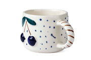 Cherry Pop Ceramic Mug - Blue , 3 x 4 Inches