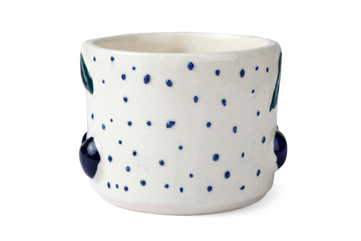 Cherry Pop Ceramic Mug - Blue , 3 x 4 Inches