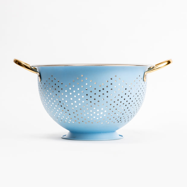 Colum Steel Colander Blue-  13.25 x 10.75 x 6 Inches