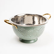 Colum Steel Colander, Green-  13.25 x 10.75 x 6 Inches