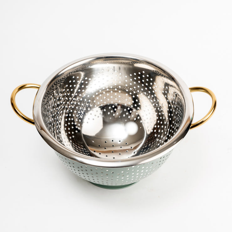 Colum Steel Colander, Green-  13.25 x 10.75 x 6 Inches