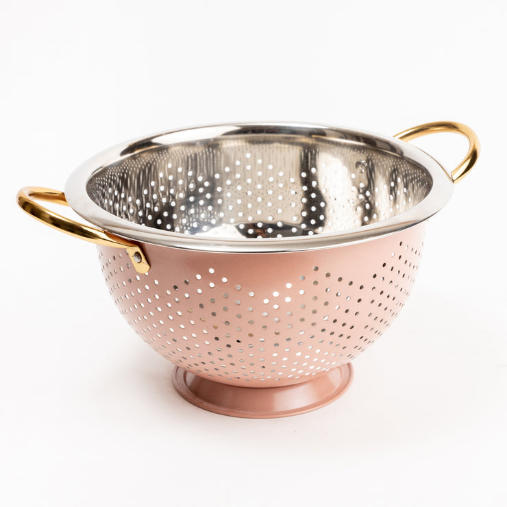 Colum Steel Colander, Nude-  13.25 x 10.75 x 6 Inches