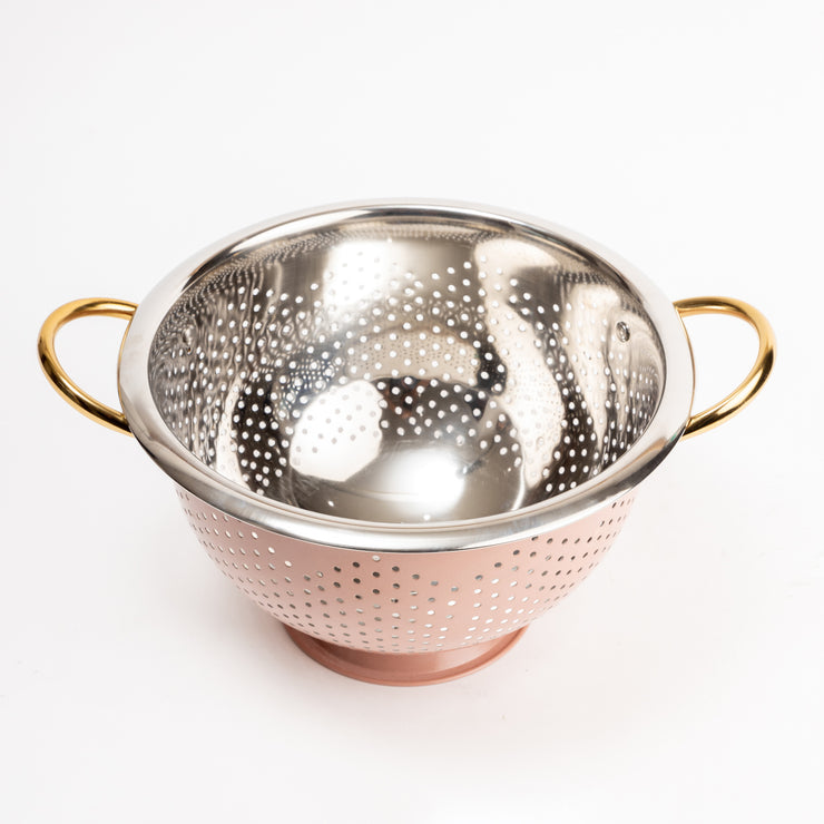 Colum Steel Colander, Nude-  13.25 x 10.75 x 6 Inches