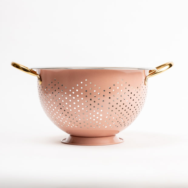 Colum Steel Colander, Nude-  13.25 x 10.75 x 6 Inches