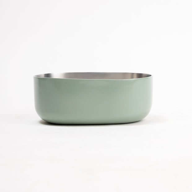 Steel Serveware Bowl, Olive -  6.50 x 4.75 x 2.50 Inches