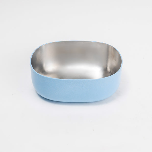 Steel Serveware Bowl, Blue-  6.50 x 4.75 x 2.50 Inches