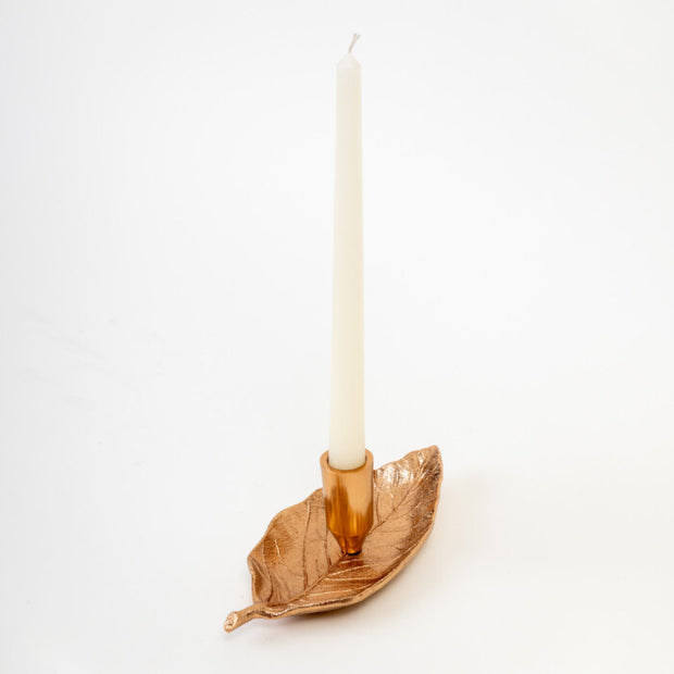 Ash Candle Holder,  9 X 3.5 X 2.75 inches-Copper