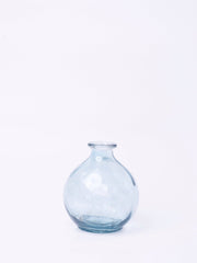 Celeste Dried Flowers & Glass Vase, 4.3 x 11.8 Inches