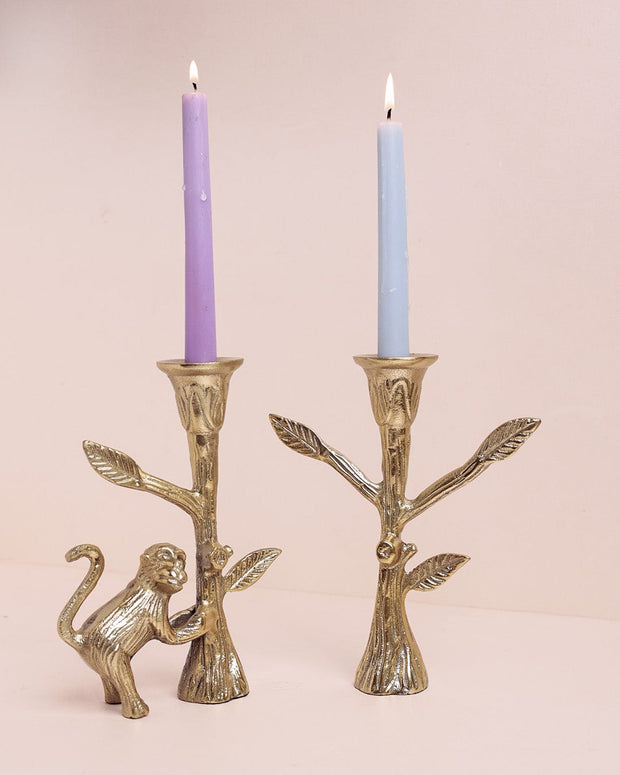 Monkey Metal Candle Holders - Set of 2, 7.5 H x 3.2 D