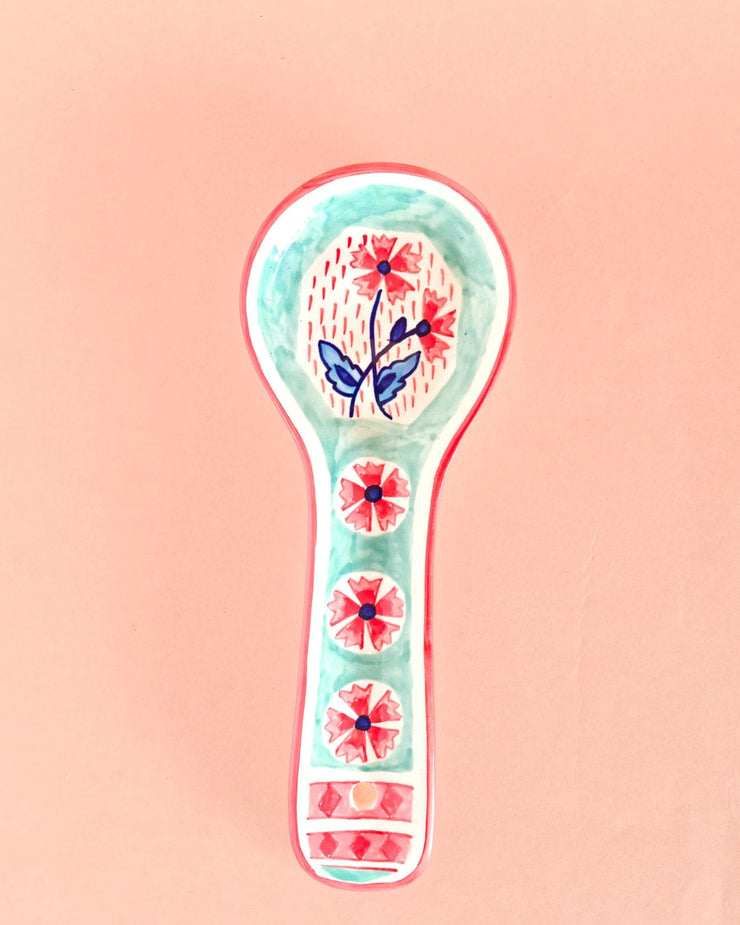 Poppies & Play Spoon Rest, Red- 10 Inches