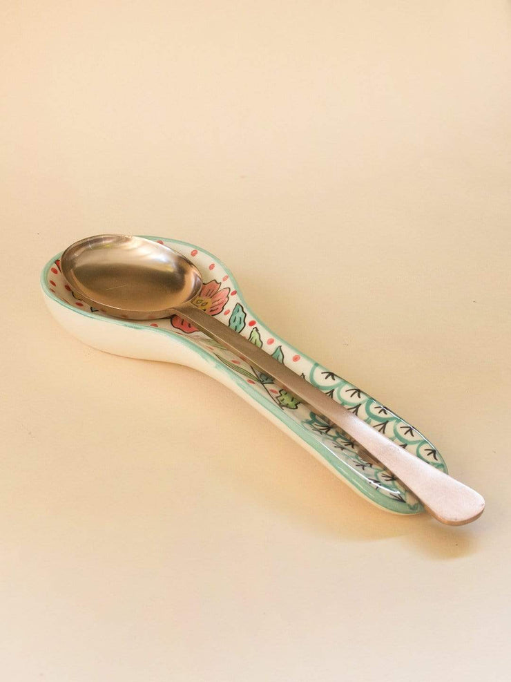 Poppy Petals  Spoon Rest, Multi -9.5 Inches