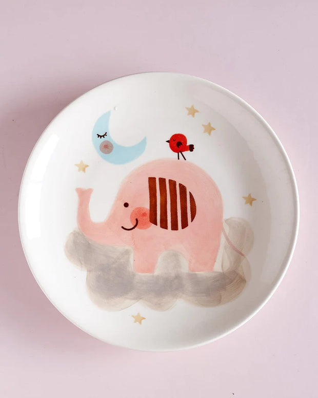 Ellie Handpainted Ceramic Plate - 7.90 x 7.90 x 1 Inches