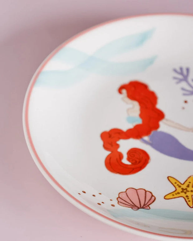 Mermaid Handpainted Ceramic Plate - 7.90 x 7.90 x 1 Inches