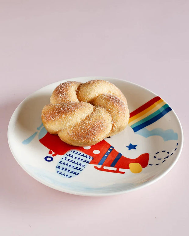 Pilot Handpainted Ceramic Plate - 7.90 x 7.90 x 1 Inches