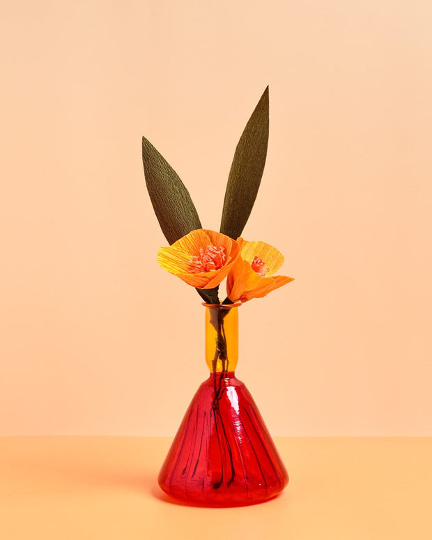 Tri Borosilicate Glass Vase- 3.3 x 4.33 Inches