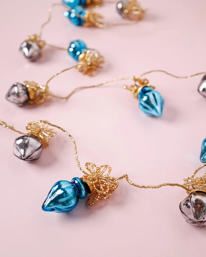 Very Merry Glass Ornaments Beaded Garland - 5.5 ft