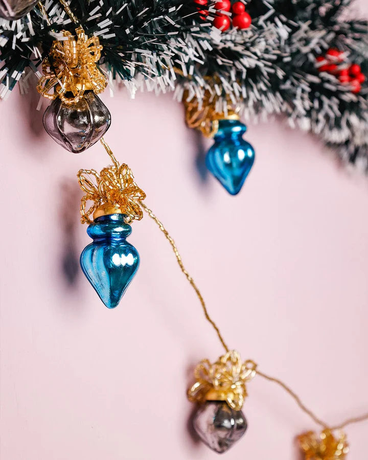 Very Merry Glass Ornaments Beaded Garland - 5.5 ft