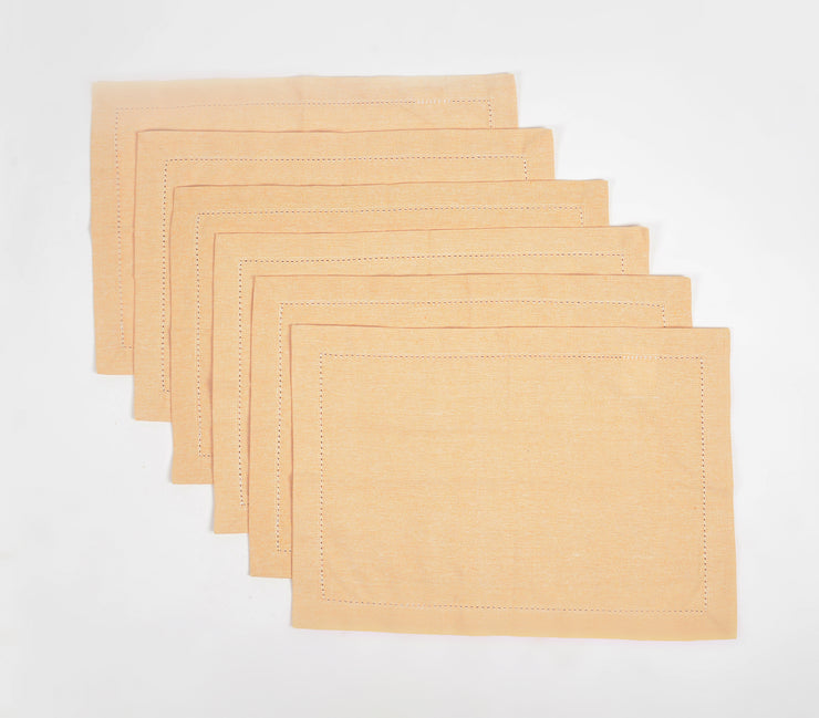 Solid Wheaten Cotton Chambray Placemats (set of 6)