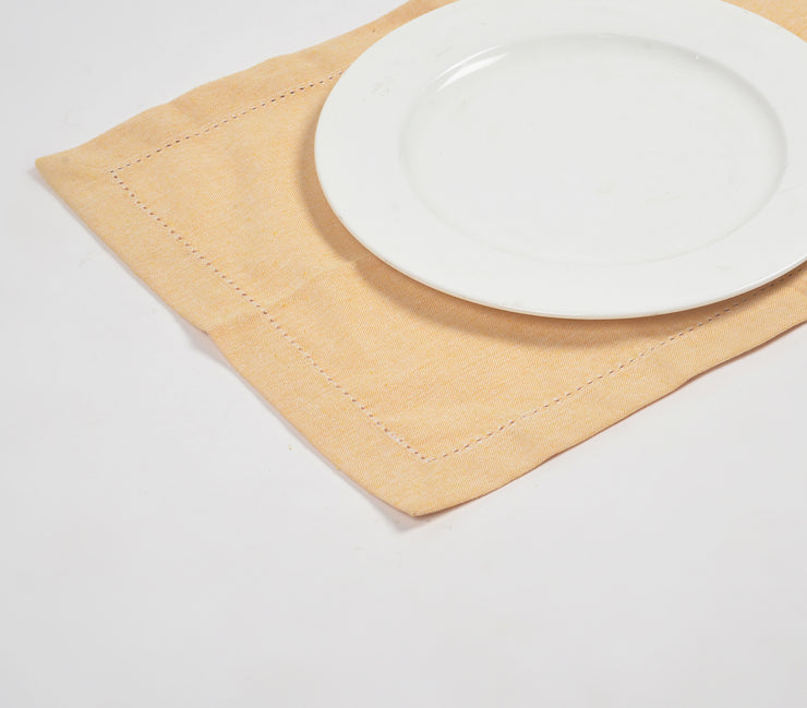 Solid Wheaten Cotton Chambray Placemats (set of 6)