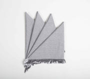 Muted Grey Cotton Table Napkins (Set of 4), 18 Inch