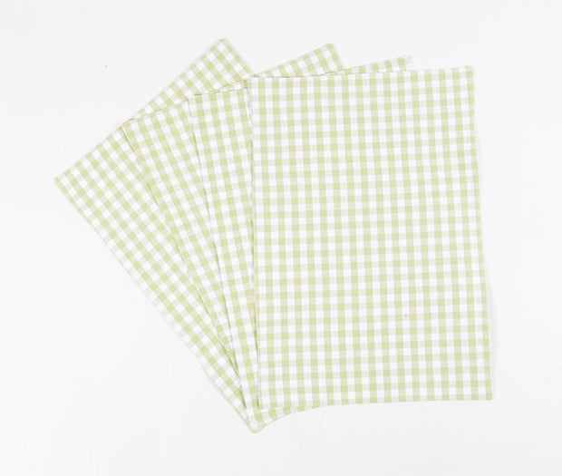 Mini Checkered Cotton Placemats (set of 4), 19 x 13 Inch