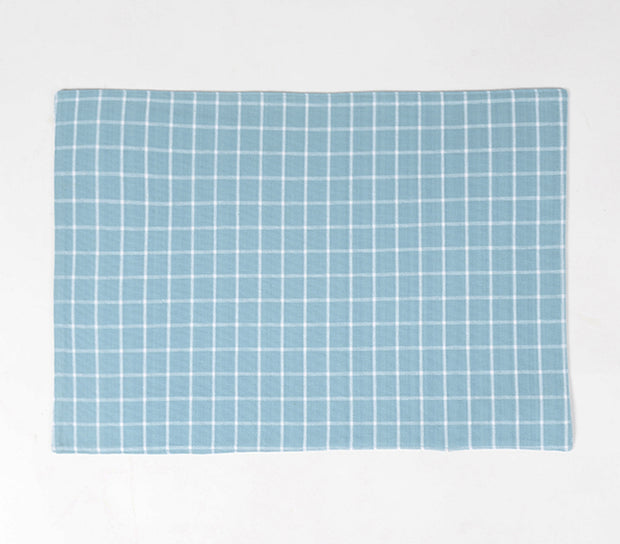 Checkered Sky Cotton Placemats (set of 4), 18.5 X 13 inch