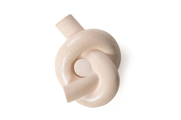 Nordic Style Knot Concrete Candle Holder - Blush