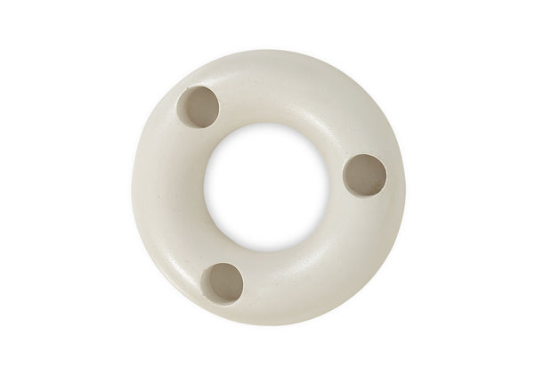 Nordic Donut Style Concrete Candle Holder - Ivory, 1x6 inch
