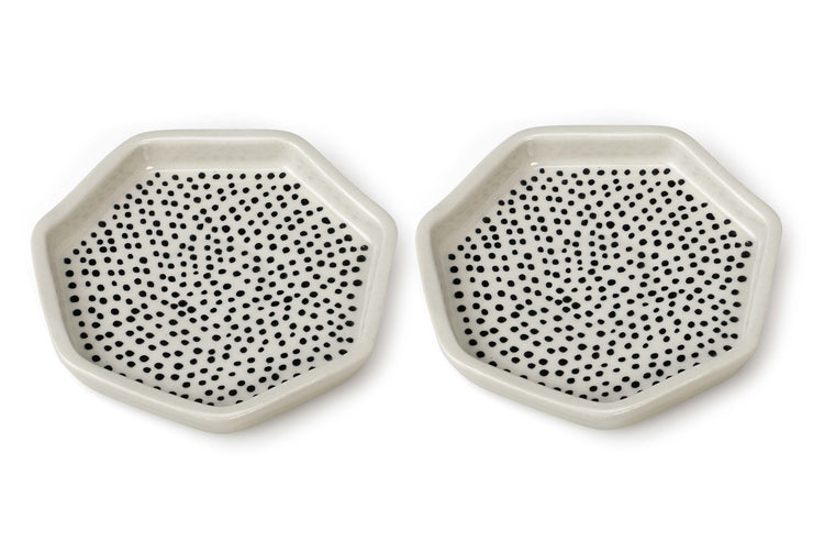 Hexagon Polka Dot Ceramic Serving Dish_Small