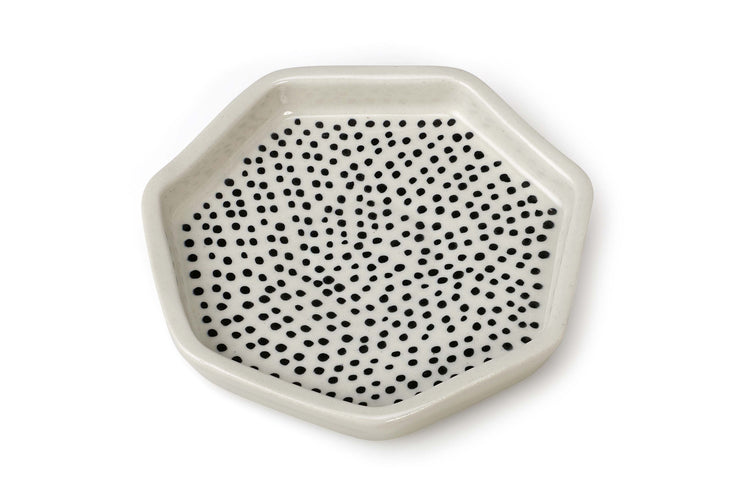 Hexagon Polka Dot Ceramic Serving Dish_Small