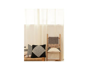 GoodWeave Certified Diagonal Stripe Wool Pillow - Black
