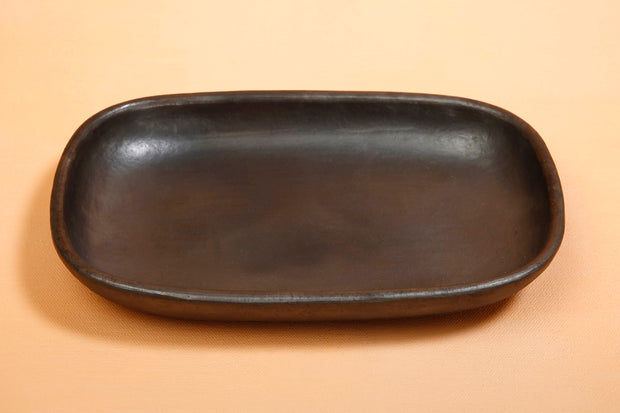 Earthenware Clay Longpi Pottery Tray, 9"x6"x1.5"