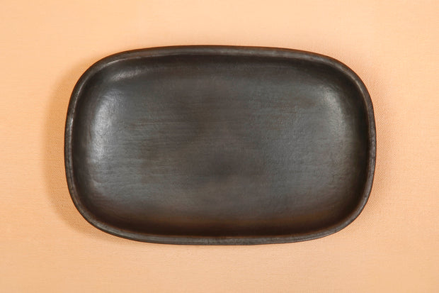 Earthenware Clay Longpi Pottery Tray, 9"x6"x1.5"