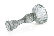 Vintage Glass Candle Stick Holder Set of 2 - White