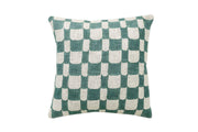 Aaakar Checks BlockPrinted Throw Pillow - 18x18 inch
