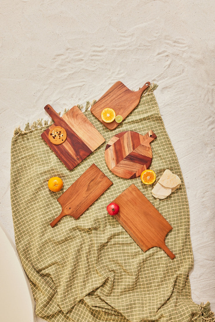 Handmade Sheesham Wood Chopping Board - 12X6.5X0.5 Inch