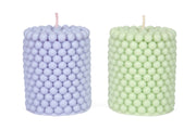 Bubble Pillar Soy Wax Scented Candle - Green