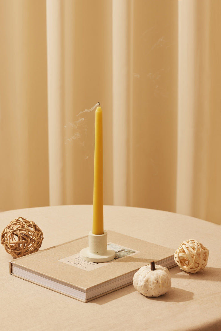 Minimalist Style Concrete Candle Holder - Green
