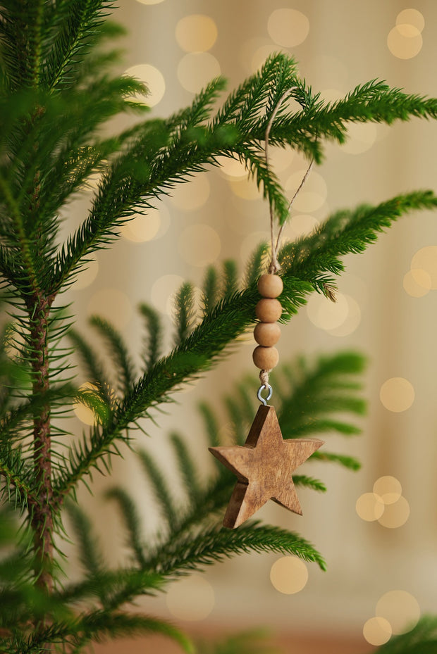 Handmade Wood Christmas Ornament - Star 10 inches