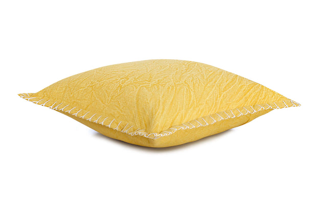 Stone Washed Throw Pillow, Yellow - 21x21 Inch