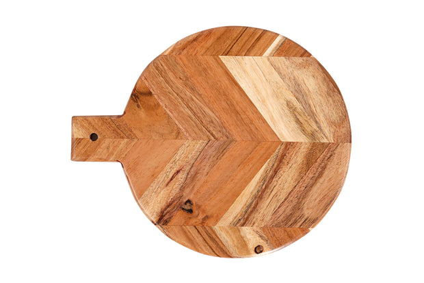 Handmade Acacia Wood Chopping Board - 12X10X0.5 Inch