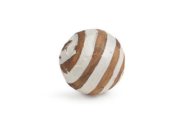 Boho Decor Sola Wood Zebra Balls  - Dia 10 inch