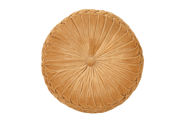 Casaamarosa CUSHIONS Velvet Round Handmade Pillow, Clay - 16 Inch CCR-VL-11 16 Diameter / Velvet / clay